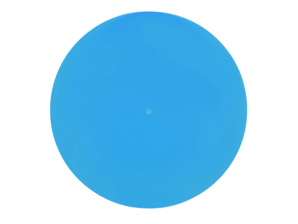 Almofada acrílica deslizante para tocadiscos de 12 polegadas, baixo ruído, azul transparente | S/MARCA