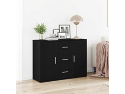 Aparador 91x29,5x65 cm Derivados de Madera de Roble Negro