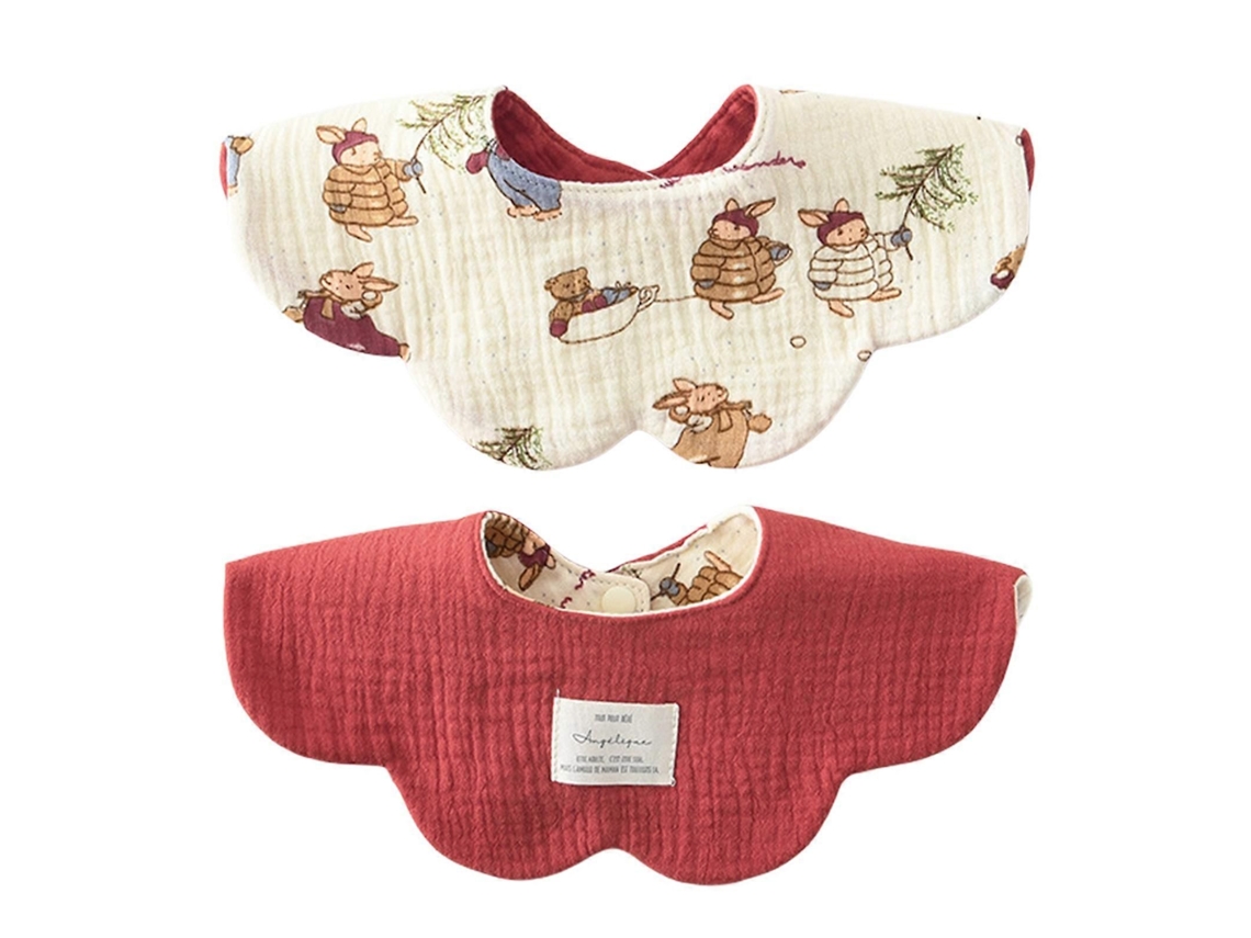 Babador De Bebê Respirável Algodão Bandana Cachecol Infantil Babador Babador Duplo Uso Pano De Arrotos Para Recém-nascidos Meninos E Meninas