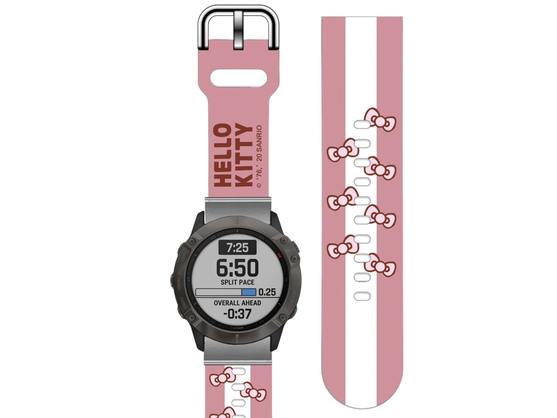 Bracelete Silicone Suave Personalizada Garmin Tactix Delta Solar Edition Hello Kitty