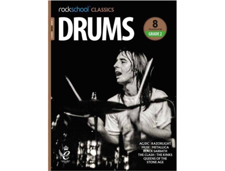 Livro ROCKSCHOOL Classics Drum - Grade 2 2018+ (Para Bateria - Idioma: Inglês)