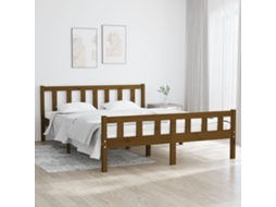 Vidaxl Estrutura De Cama 120x200 Cm Madeira Maciça Castanho Mel