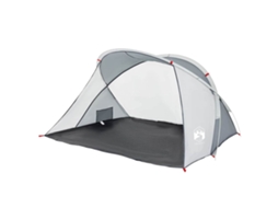 VIDAXL Tenda de Praia 2 Pessoas Pop-Up Impermeável Cinzento