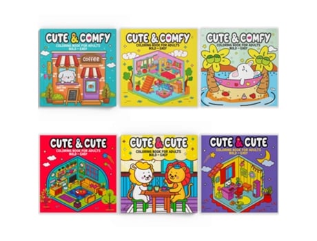 Livro Coleção Coloring Book For Adults - Kit Com 6 Livros De Colorir De Camelot Editora (português Do Brasil)