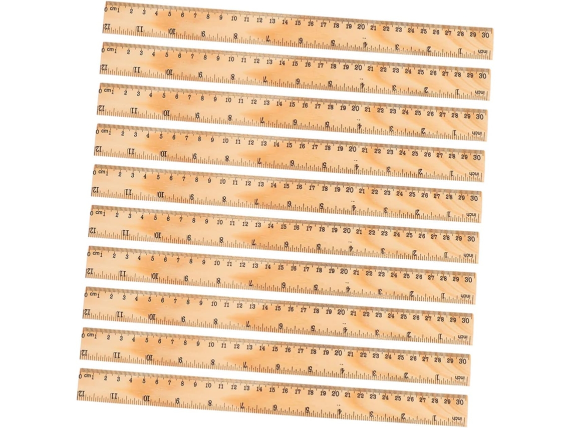 Régua Reta De Escala Dupla Plafope De 30cm 12 Polegadas Para Materiais Escolares E Estudantis