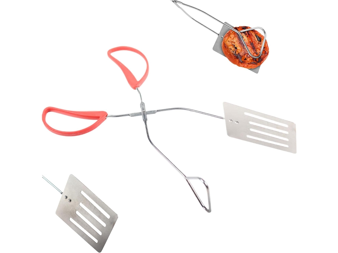 Pinça Para Churrasco, Espátula Pinça De Aço Inoxidável 14 4 2em 1 Resistente Para Bife, Hambúrguer, Panquecas E