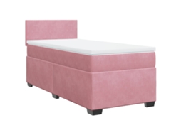 Cama com Molas/colchão 90x190 Cm Veludo Rosa MAISON EXCLUSIVE