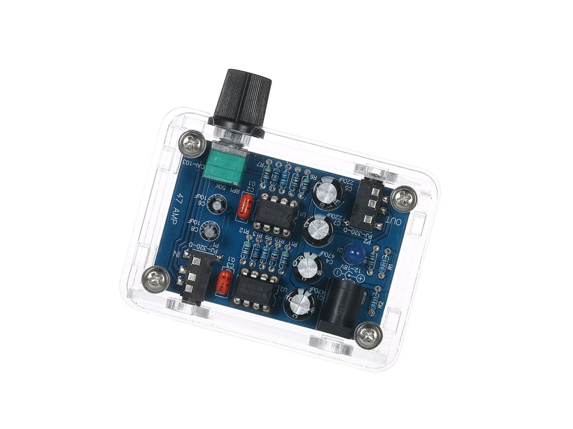 Kit Amplificador de Fones Omni, Hi-Fi, 47 Amp, com estojo transparente | S/MARCA