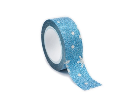 Fita Adesiva Metalizada 1,5 Cm Floco Azul Ammi