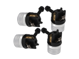 Soquete Para Lâmpada E26 Com Interruptor Rotativo, Pacote Com 4 Unidades.