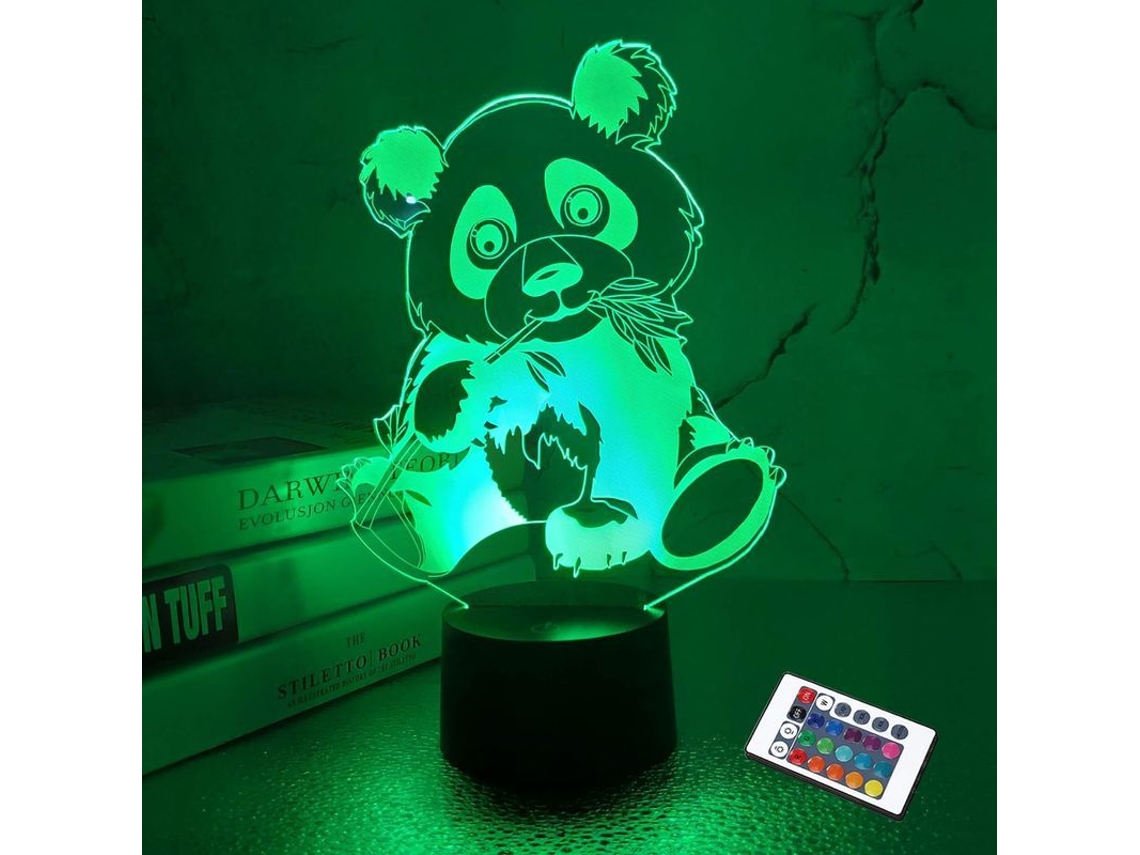 2026 lâmpada de Noite Panda 3d com Controle Remoto e Interruptor Táctil, Presente para Crianças, Decoração de Mesa