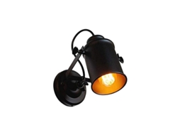 Luminária de teto retrô industrial BRILVIBERA (Luminária de parede vintage para interiores, estilo loft, soquete E27)