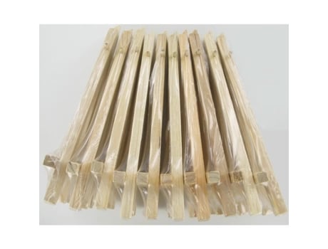 Cavalete de madeira - 16 cm - 10 peças - Cleópatra Marrom