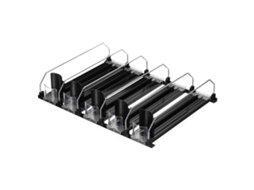 Organizador de Latas de Refrigerante para Geladeira, 5 Peças, Autoempurrável, Preto SUNNY SPACES