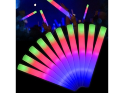 MEOIRUERY Bastões De Espuma Reutilizáveis E Iluminados, Bastões Luminosos De Espuma Multicoloridos Para Festas, Shows, Eventos, Com Interruptor Liga/desliga, Ma