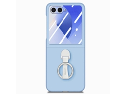 Capa Eifson Para Samsung Galaxy Z Flip8, Com Suporte Em Anel E Material De Pc - Compatível - Azul