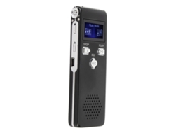 Caneta gravador de voz digital ativada por voz, redução de ruído, sensível, reprodução MP3, preto, 8GB | S/MARCA