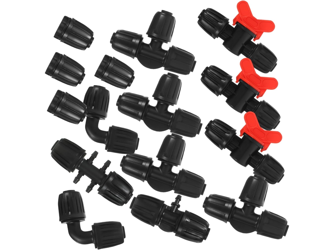 Conjunto De 20 Peças Acessórios Para Tubos Pe, Conectores Irrigação