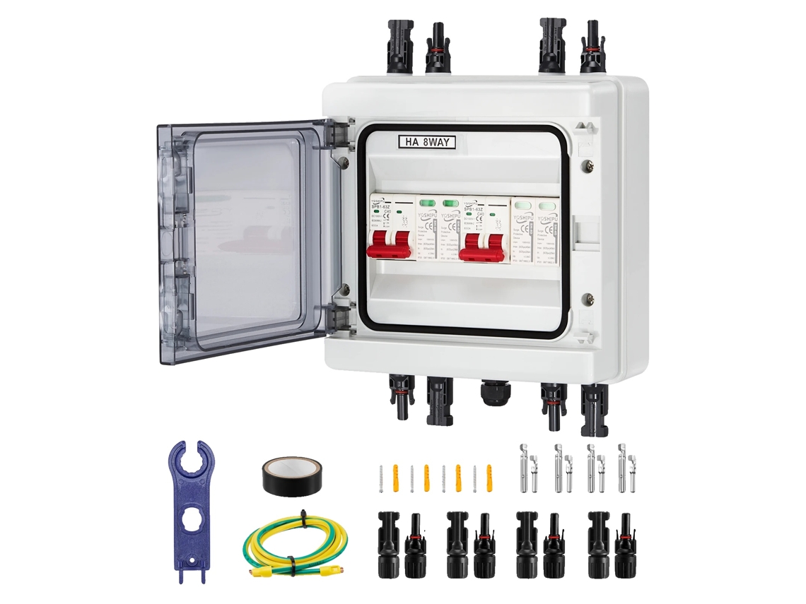 Caixa De Combinação Solar, Proteção Ip65, Instalação Fácil, Branco