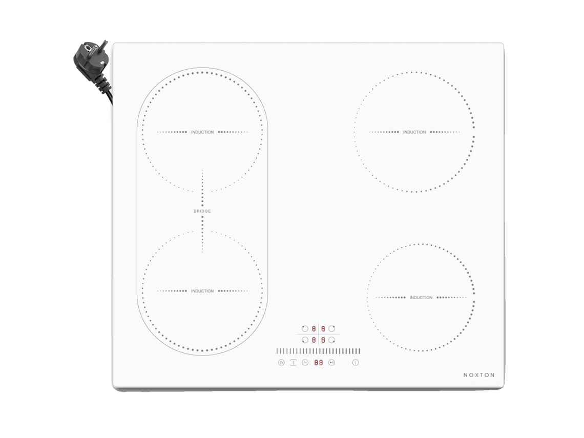Placa De Indução, 4 Zonas De Cozinha, Controlo Touch, Vidro Cerâmico Branco Oem