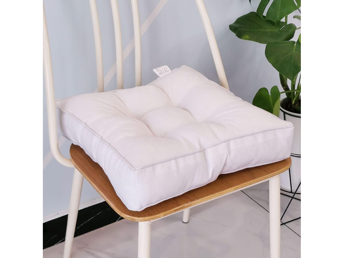 Almofadas De Assento 9cm Espessura, Quadrados De Algodão Macio, Conjunto De 1 Almofada Para Cadeira Jantar Interna E