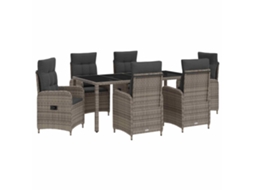 Vidaxl Conjunto De Jantar Para Exterior 7 Pcs