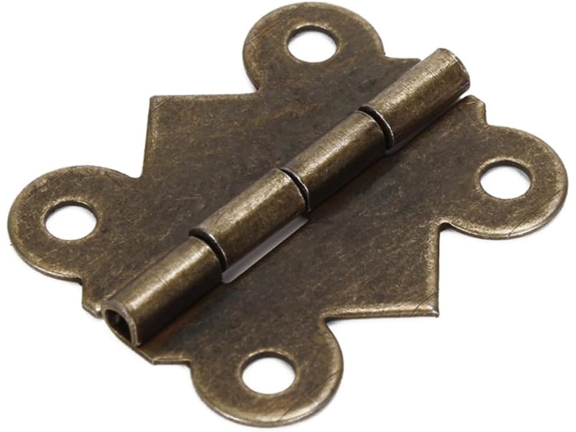 Dobradiças De Ferro Vintage Mini Resistentes 2, 5x2cm 20 Unidades Para Uso Geral Em Casa