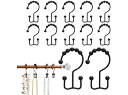 Conjunto De 12 Argolas Decorativas Para Cortina Chuveiro Em Metal.