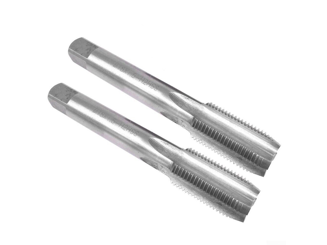 Jogo De Rosqueamento Métrico Hss M18 X 1, 5de 2 Peças, Ferramentas De Rosca À Direita Para Usinagem Metais, 90mm De
