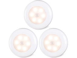 Omni lâmpadas de Sensor de Movimento Interno com Luz Suave e Instalação Fácil (luz Quente, Pacote de 3)