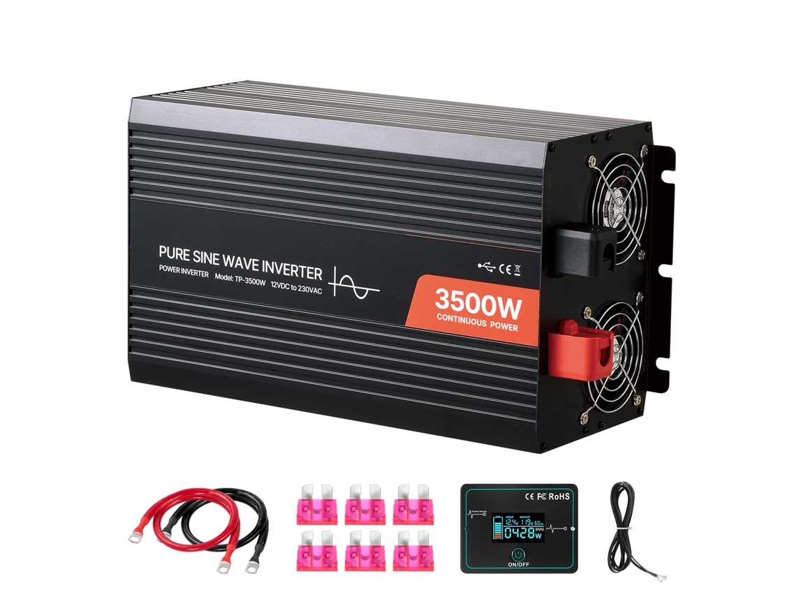 Inversor De Corrente Succebuy 3500 W, 12 V Cc A 230 V Ca, Onda Senoidal Pura