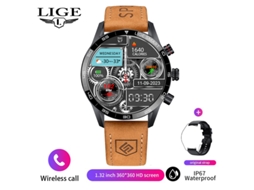 (marrom/preto) Smartwatch Multifuncional Com Chamadas Bluetooth E Resistência À Água Para Esportes.