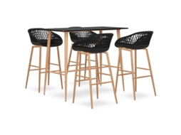 Bar Set, Bar Sets Vidaxl Preto Mdf