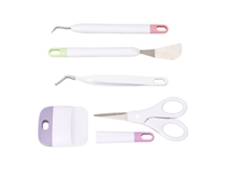 Conjunto de 5 Ferramentas de Desembaste em Vinil Alicates Raspador Espátula Tesoura Kit para Arte e Craft