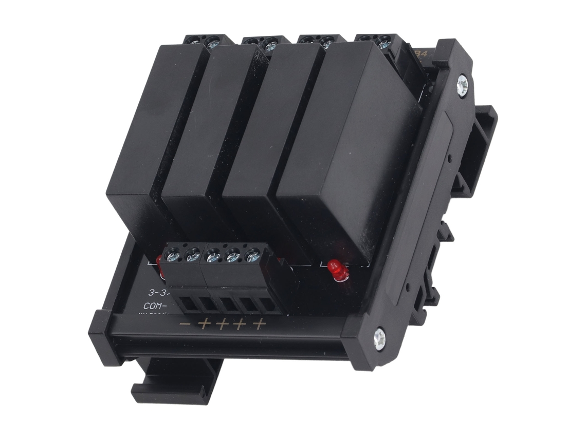 Módulo Relé De Estado Sólido 4p Din Rail Dc Para Dc 3-32v Entrada 5-8a 5-60v Carga