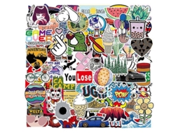 Pacote Com 100 Adesivos Legais De Grafite, Adesivos De Vinil Da Moda Para Laptop, Garrafa De Água, Capacete, Bagagem, Skate, Tele Aquaforge