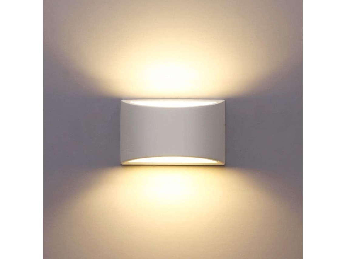 Lâmpada De Parede Interior Led Branca 7w Luz Branca Quente Moderna De Gesso Para Dormitório Lar Passagem