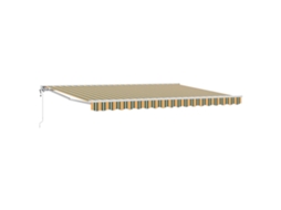 Vidaxl Toldo Retrátil Elétrico Verde E Amarelo 5 X 3 M