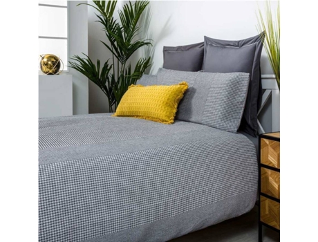 Capa de Edredão COTTON ARTEAN Bidart (Cinzento - 290x240 cm - Algodão)