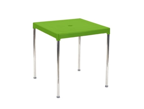 Mesa apilable 70x70 cm aluminio verde 4026/5