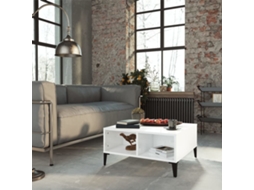 Vidaxl Mesa De Centro 60x60x30cm Derivados De Madeira Branco Brilhante