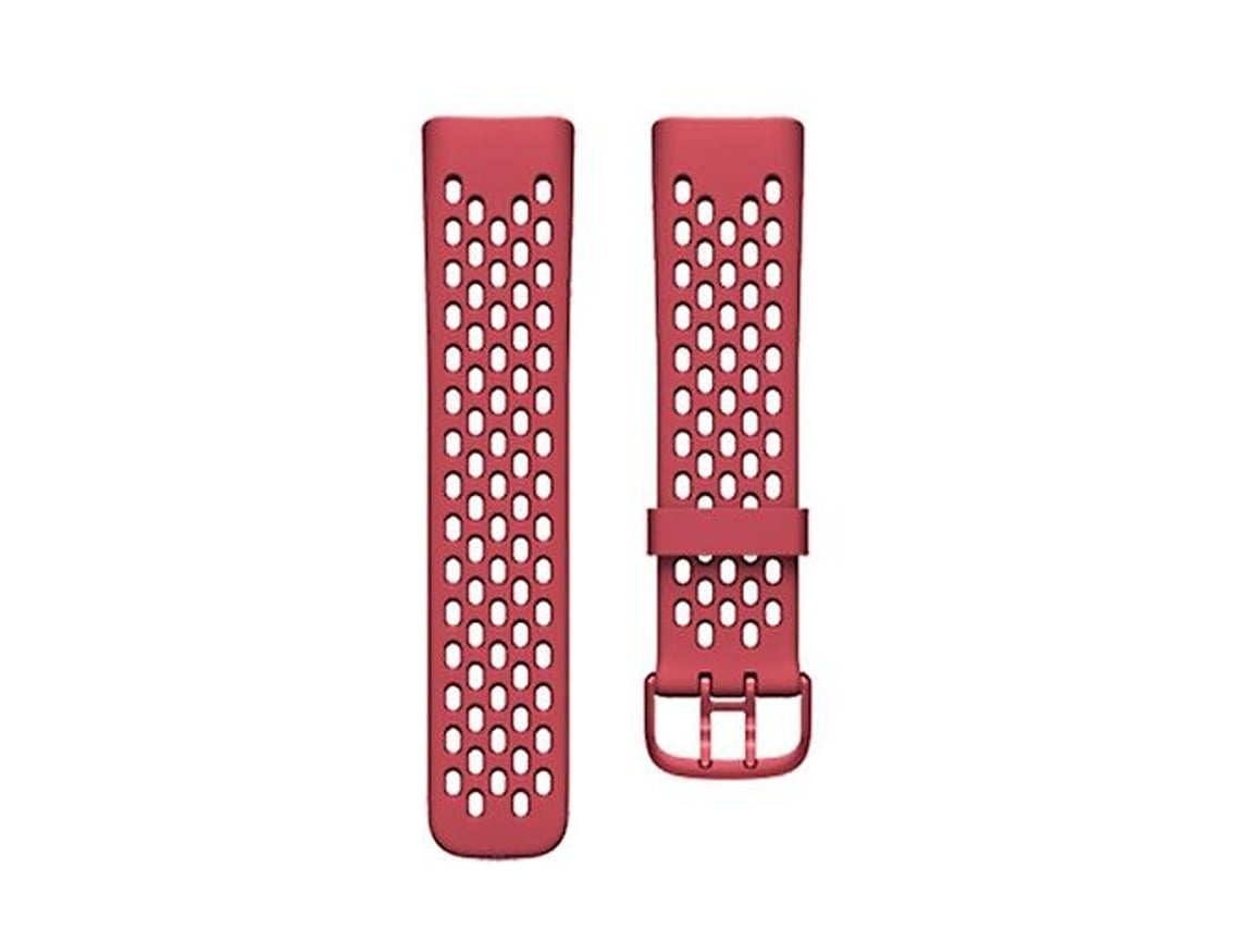Lurelia Pulseira De Silicone Vermelho Escuro, Compatível Com Fitbit Charge 5, Acabamento Moderno
