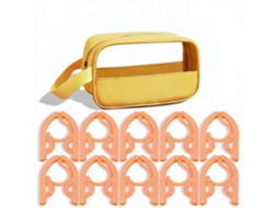 Conjunto Cabides Eifson Dobráveis Viagem 10 Cabides + Bolsa (amarelo)