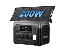 Gerador Solar Portátil OUKITEL P1000 Plus 1024wh Lifepo4, 1800w Ac, C/ Painel 200w, Carregamento Rápido e Controlo por App.