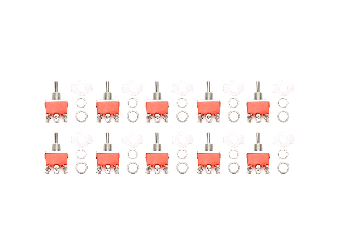 10 unidades de interruptor toggle mini 3 posições 15A | S/MARCA
