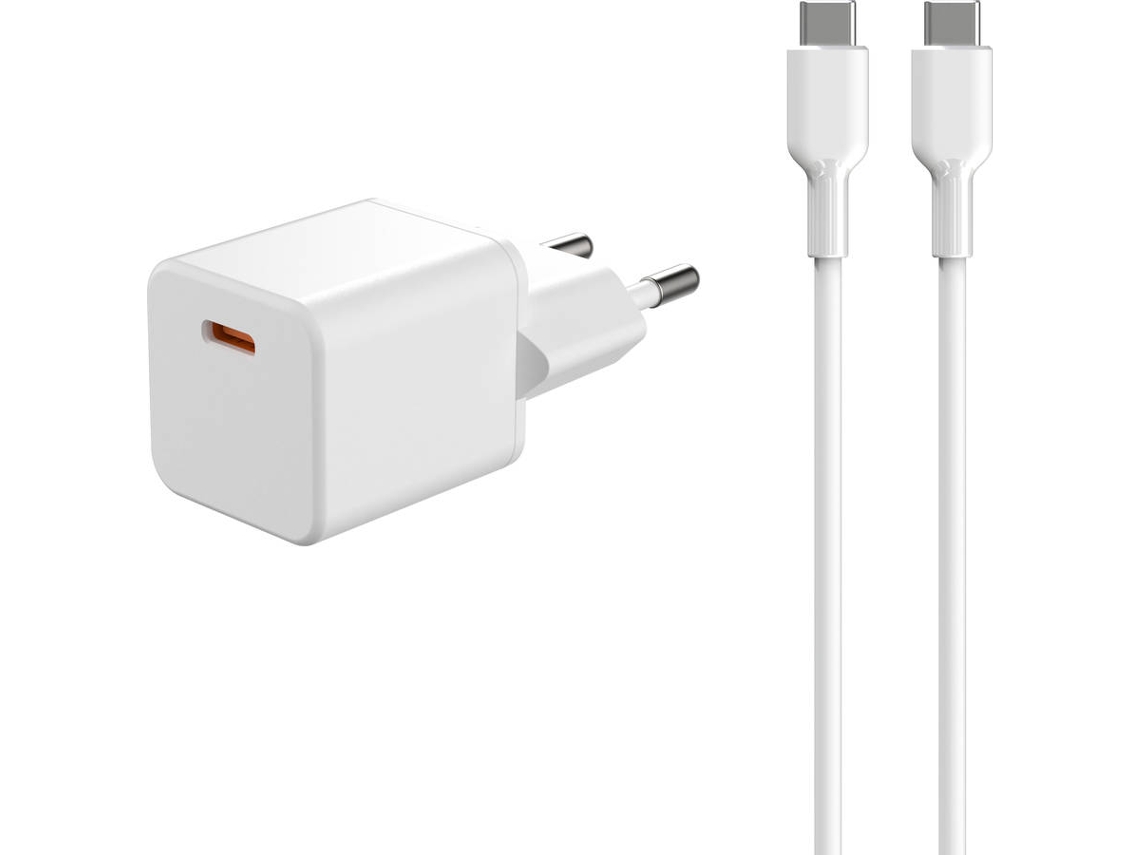 Kit Carregador Parede GOODIS 20W (1M - USB-C - Branco)