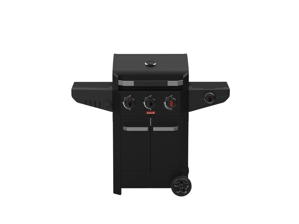 Barbecue BARBECOOK Luca 312 com Armário e Queimador Lateral (133.4x60.3x112.3 cm - Preto)