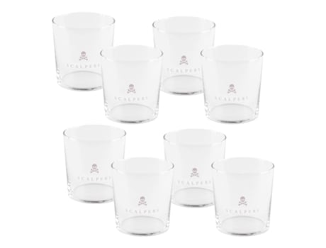 SCALPERS HOME Conjunto de 8 Copos de Água de Vidro 35Cl Crystal