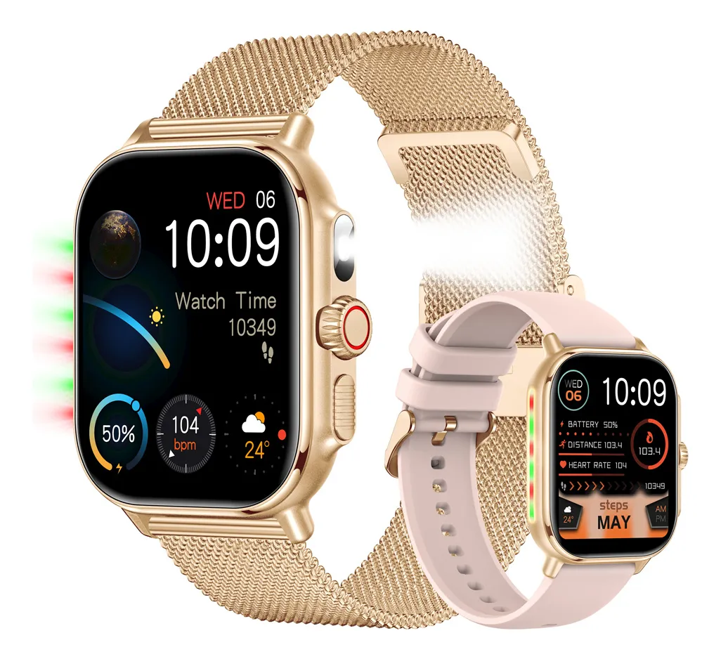Relógio inteligente feminino Lanternavayotoy com Bluetooth e design moderno