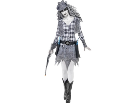 DISFRAZZES - Fato de Mulher  Cowgirl Fantasma (Tam: S) Fato de Mulher  Cowgirl Fantasma (Tam: S)